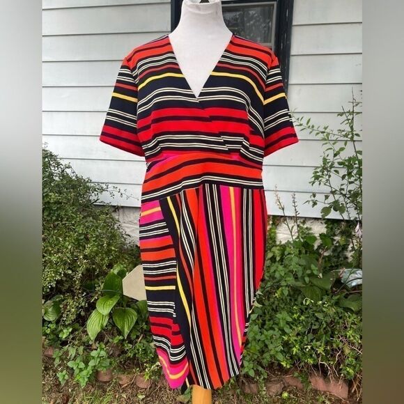 ****Cato Women’s plus Size Multicolored Knitted Asymmetric Dress 18WP (P) - Picture 2 of 7